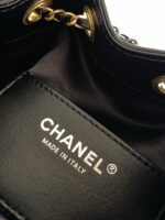 CHANEL 25S HOBO BAG 22 IN BLACK GLOSSY CALFSKIN WITH GOLD HARDWARE - Image 9