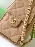 CHANEL 25S HOBO BAG 22 IN BEIGE BROWN CAVIAR LEATHER WITH GOLD HARDWARE - Image 17