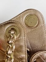 CHANEL 25S HOBO BAG 22 IN ROSE METALLIC CAVIAR - Image 9