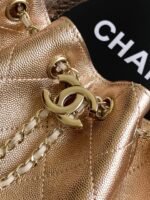 CHANEL 25S HOBO BAG 22 IN ROSE METALLIC CAVIAR - Image 3
