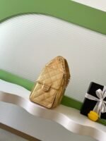 CHANEL 25S HOBO BAG 30 IN METALLIC GOLD CAVIAR LEATHER - Image 4