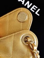 CHANEL 25S HOBO BAG 30 IN METALLIC GOLD CAVIAR LEATHER - Image 17