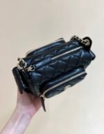 CHANEL CAMERA BAG 23 IN CONGO BLACK SHINY CALFSKIN - Image 13
