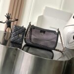 CHANEL 25S CLUTCH WITH CHAIN 20 CM IN BLACK LAMBSKIN WITH GOLD HARDWARE - Image 5
