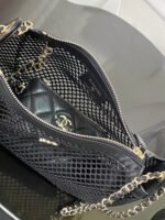 CHANEL 25S CLUTCH WITH CHAIN 20 CM IN BLACK LAMBSKIN WITH GOLD HARDWARE - Image 9