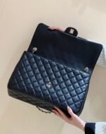 25S CHANEL CLASSIC JUMBO BAG 38 IN BLACK LAMBSKIN - Image 4