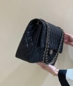 25S CHANEL CLASSIC JUMBO BAG 38 IN BLACK LAMBSKIN - Image 3