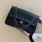 25S CHANEL CLASSIC JUMBO BAG 38 IN BLACK LAMBSKIN - Image 10