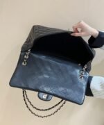 25S CHANEL CLASSIC JUMBO BAG 38 IN BLACK LAMBSKIN - Image 5