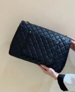 25S CHANEL CLASSIC JUMBO BAG 38 IN BLACK LAMBSKIN - Image 11
