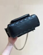 CHANEL CAMERA BAG 24 IN CONGO BLACK SHINY CALFSKIN GOLD CHAIN - Image 14