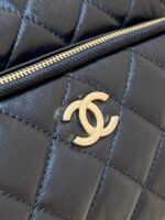 CHANEL CAMERA BAG 24 IN CONGO BLACK SHINY CALFSKIN GOLD CHAIN - Image 16