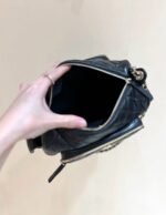 CHANEL CAMERA BAG 24 IN CONGO BLACK SHINY CALFSKIN GOLD CHAIN - Image 15