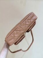 CHANEL 25S HIPPIE HOBO POSTMAN BAG 30 IN WARM TAUPE CALFSKIN GOLD HARDWARE - Image 6