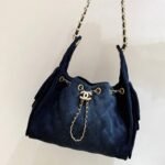 CC 25 HANDBAG 30 IN DARK BLUE DENIM GOLD HARDWARE - Image 10