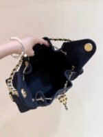 CC 25 HANDBAG 30 IN DARK BLUE DENIM GOLD HARDWARE - Image 5
