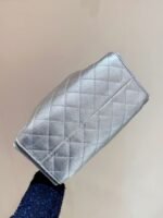 CC 25 HANDBAG IN SILVER-TONE 30 GRAINED CALFSKIN GOLD HARDWARE - Image 17