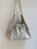CC 25 HANDBAG IN CREAM 30 GRAINED CALFSKIN GOLD HARDWARE - Image 7