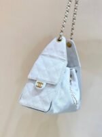 CC 25 HANDBAG IN WHITE 30 GRAINED CALFSKIN GOLD HARDWARE - Image 5