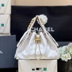 CC 25 HANDBAG IN WHITE 30 GRAINED CALFSKIN GOLD HARDWARE - Image 11