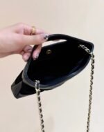 25S CHANEL MINI SHOPPING BAG 20 IN BLACK SUEDE CALFSKIN - Image 13