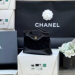 25S CHANEL MINI SHOPPING BAG 20 IN BLACK SUEDE CALFSKIN - Image 17