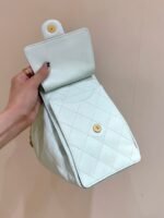 CHANEL 25S HANDBAG IN PALE CYAN 30 CALFSKIN GOLD HARDWARE - Image 17