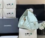 CHANEL 25S HANDBAG IN PALE CYAN 30 CALFSKIN GOLD HARDWARE - Image 13