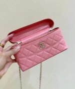 VANITY CASE 19 IN CONTESSA PINK CALFSKIN GOLD-TONE METALLIC - Image 4