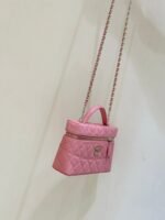 VANITY CASE 19 IN CONTESSA PINK CALFSKIN GOLD-TONE METALLIC - Image 18