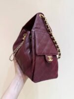CHANEL 25S HANDBAG IN ROSSO ANCORA RED 30 GRAINED CALFSKIN GOLD HARDWARE - Image 3
