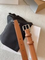CELINE 25S BELT 25MM IN BROWN CALFSKIN SILVER HARDWARE 561793 - Image 14