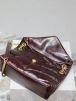 YSL 25S LOULOU PUFFER MEDIUM 29 IN DARK BURGUNDY CALFSKIN - Image 4