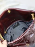 YSL 25S LOULOU PUFFER MEDIUM 29 IN DARK BURGUNDY CALFSKIN - Image 14