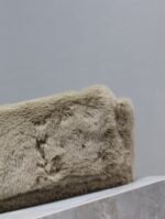 KATE SMALL BAG 22 IN ECRU BEIGE RABBIT FUR GOLD CHAIN - Image 12