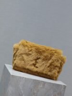 KATE SMALL BAG 22 IN PEANUT BROWN RABBIT FUR GOLD CHAIN - Image 8