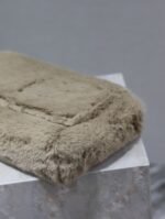 KATE FLAP BAG 28 IN ECRU BEIGE RABBIT FUR GOLD CHAIN - Image 15