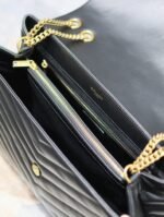 LOULOU LARGE 36 IN BLACK QUILTED CALFSKIN GOLD HARDWARE - Image 4