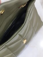 YSL 25S LOULOU PUFFER MINI 23 IN DARK OLIVE CALFSKIN GOLD HARDWRE - Image 5