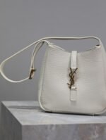 YSL 25S LE 5 À 7 BAG 16 IN BLANC VINTAGE GRAINED CALFSKIN GOLD HARDWRE - Image 12