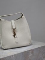YSL 25S LE 5 À 7 BAG 16 IN BLANC VINTAGE GRAINED CALFSKIN GOLD HARDWARE - Image 18