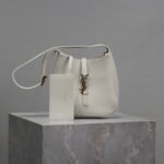 YSL 25S LE 5 À 7 BAG 16 IN BLANC VINTAGE GRAINED CALFSKIN GOLD HARDWARE - Image 10