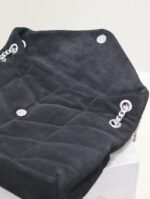 YSL 25S LOULOU PUFFER GM 35 IN BLACK SUEDE SILVER HARDWARE - Image 14