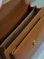 YSL 25S SUNSET BAG 22 IN DARK CARAMEL CALFSKIN GOLD HARDWRE - Image 5