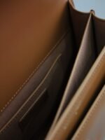 YSL 25S SUNSET BAG 22 IN DARK CARAMEL CALFSKIN GOLD HARDWRE - Image 9