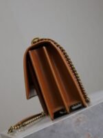 YSL 25S SUNSET BAG 22 IN DARK CARAMEL CALFSKIN GOLD HARDWARE - Image 16