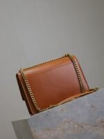 YSL 25S SUNSET BAG 22 IN DARK CARAMEL CALFSKIN GOLD HARDWARE - Image 11