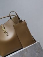 YSL 25S LE 5 À 7 BAG 26 IN BROWN CALFSKIN GOLD HARDWRE - Image 4