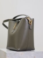 YSL 25S LE 5 À 7 BUCKET 26 IN DARK OLIVE CALFSKIN GOLD HARDWARE - Image 13