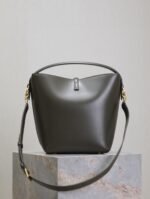 YSL 25S LE 5 À 7 BUCKET 26 IN DARK OLIVE CALFSKIN GOLD HARDWARE - Image 2